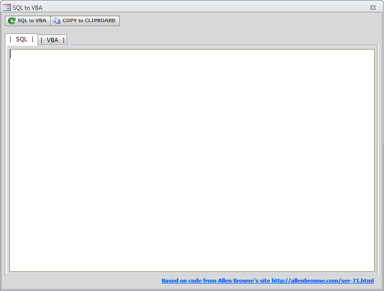 SQLtoVBA